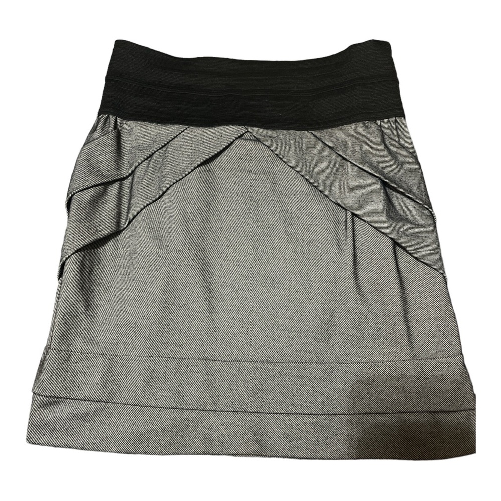 Arden‎ B Gray and Black Bodycon Mini Skirt, Elastic Waist, Size M, NWT